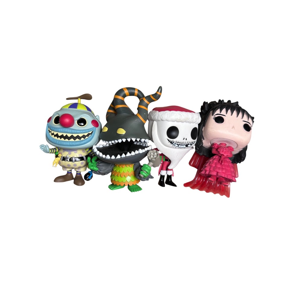 Funko Pop Nightmare Before Christmas Santa Jack Harlequin Clown Lydia Deetz Lot
